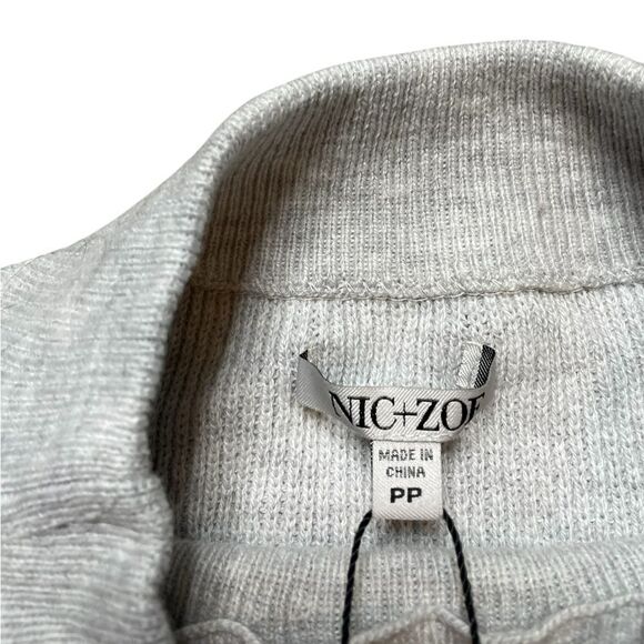 NWT NIC + ZOE Shaker Knit Mock Sweater Reflection Size 2P - Picture 7 of 8